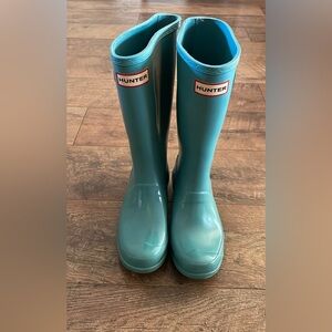 Hunter Kids Teal Waterproof Boots US3